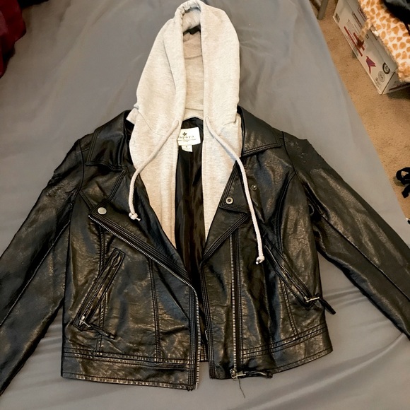 papaya leather jacket